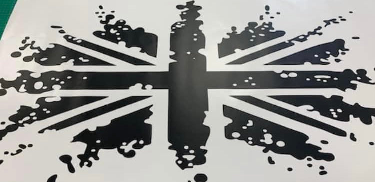 Ford Transit Custom Rear UNION JACK Decal