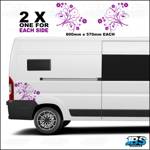 Peugeot Boxer - Citroen Relay - Fiat Ducato Flower Graphics 32