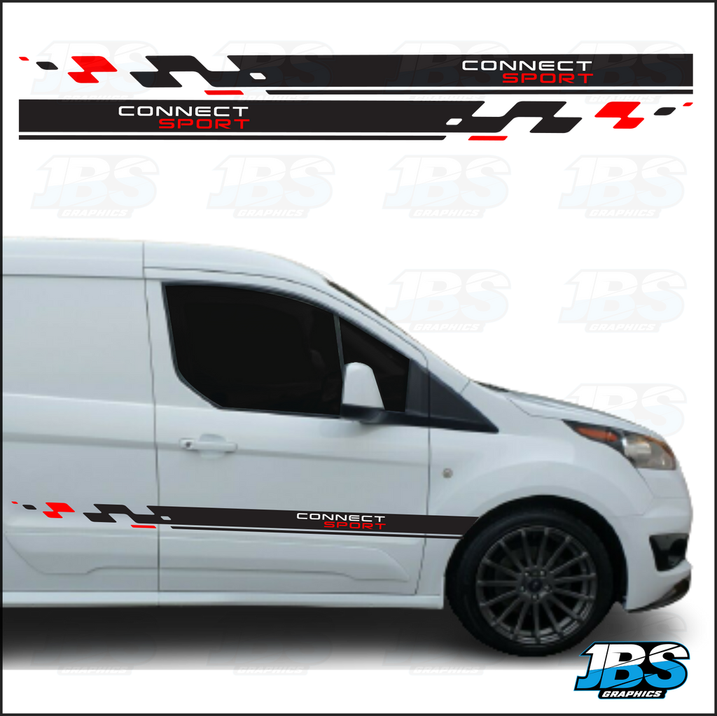 Transit Custom 2014 Graphics Ford Transit Connect Hexagon Wing/Door Graphics (2012-2022) – JBS Graphics