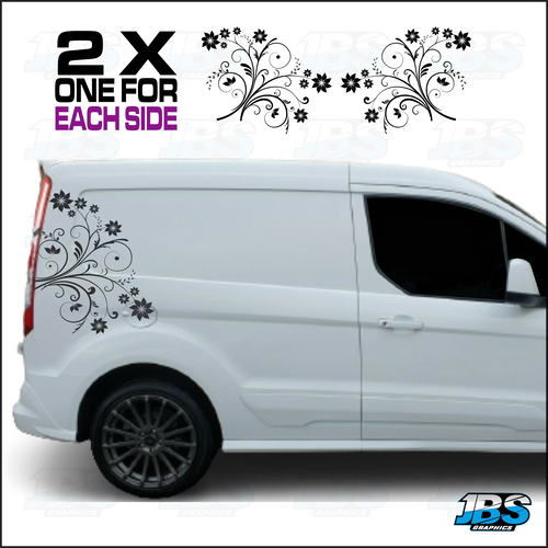 Ford Transit Connect Flower Graphics 13