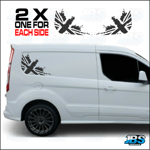 Ford Transit Connect Union Jack Rear Quarter Graphics 14