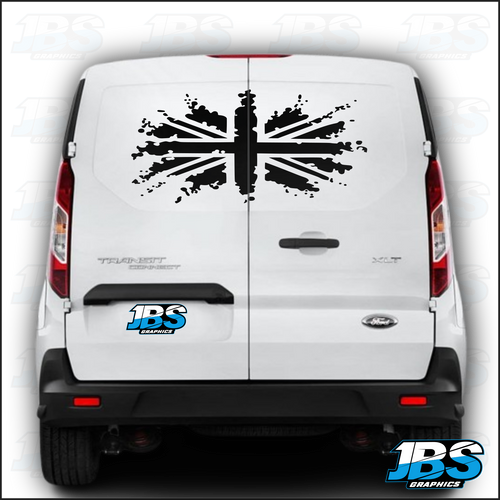 Ford Transit Connect Large Distressed Union Jack Decal 18