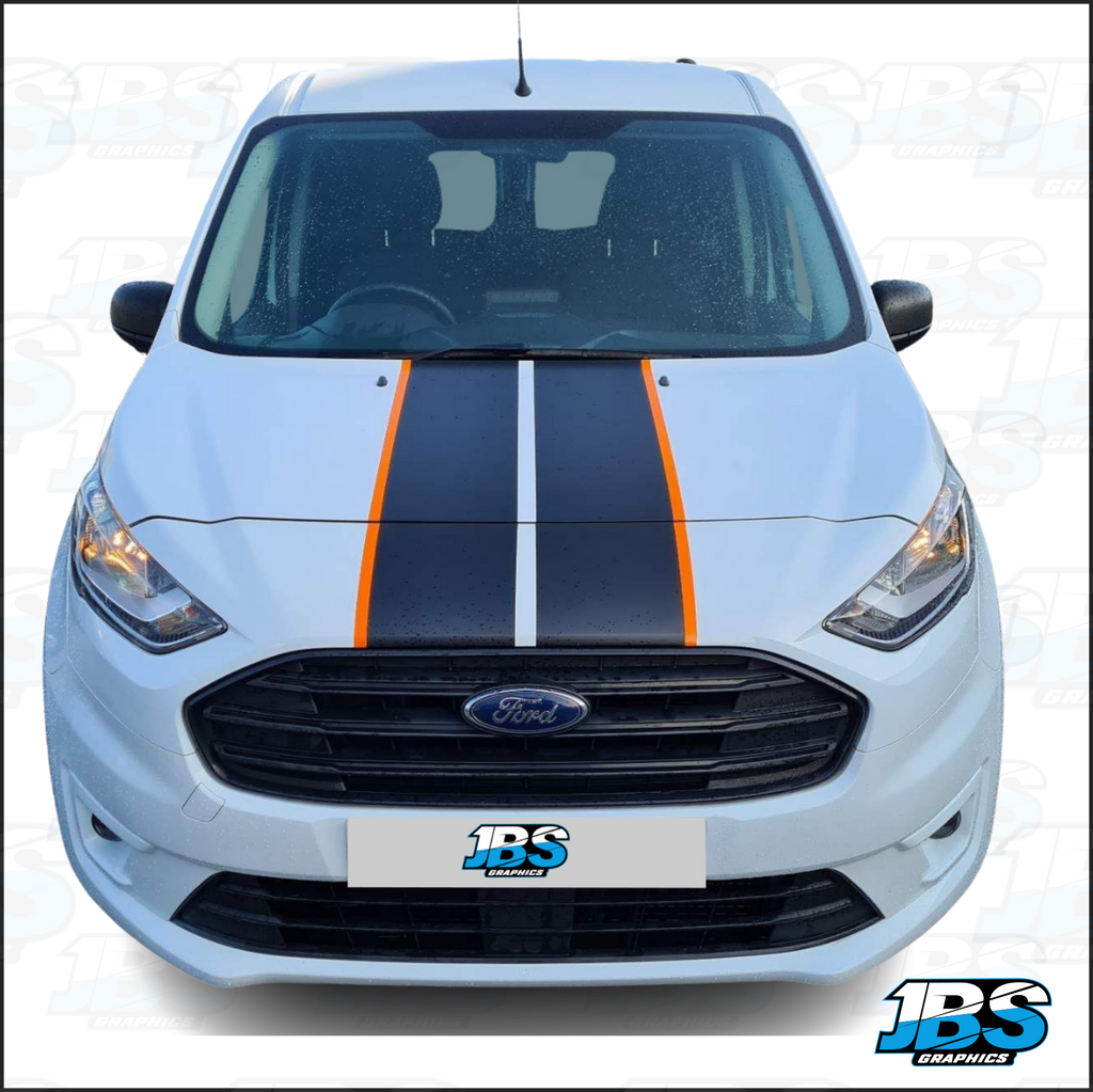 Ford Transt Custom Sport Bonnet & Rear Door Kt Decal Strpes Stckers Ford Transt Custom Sport Bonnet & Rear Door Kt Decal Strpes Stckers