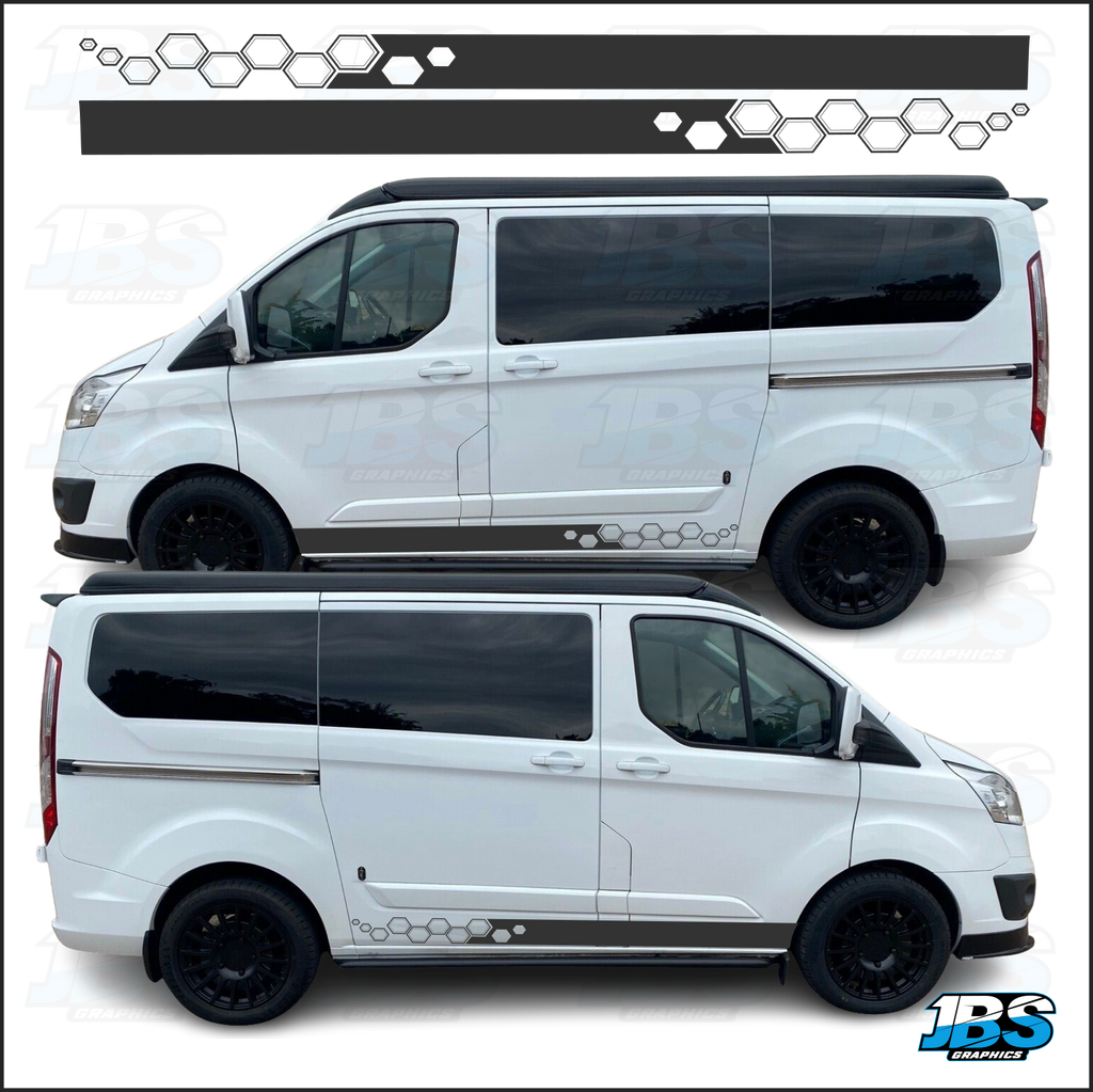 Ford Transit Custom HEXAGON Stripes SET 15