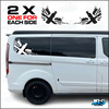 Ford Transit Custom Union Jack Rear Quarter Decals SET 20