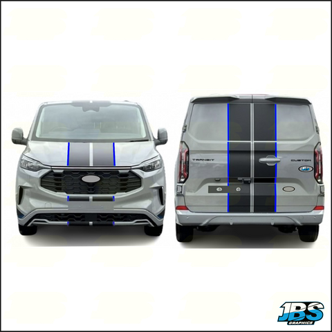 Ford Transit Custom MKII Bonnet & Rear Stripes 02