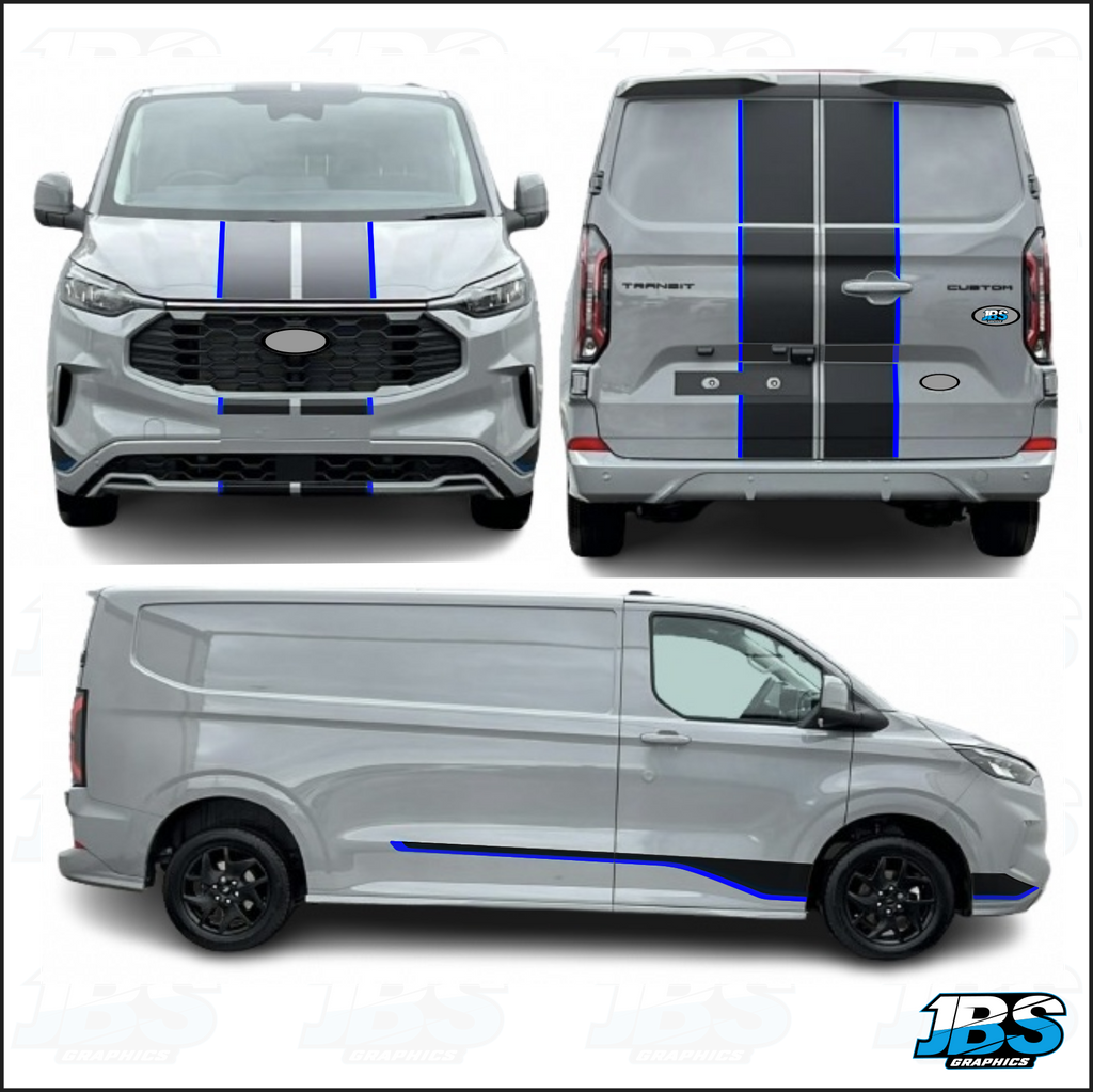 Ford Transit Custom MKII (BARNDOOR) Graphics Kit 01 – JBS Graphics