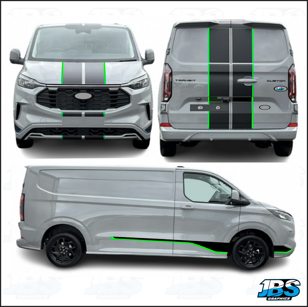 Ford Transit Custom MKII (BARNDOOR) Graphics Kit 01 – JBS Graphics