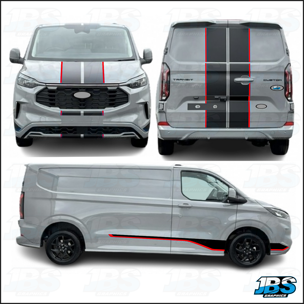 Transit Custom Vector Ford Transit Custom MKII (BARNDOOR) Graphics Kit 01 – JBS Graphics