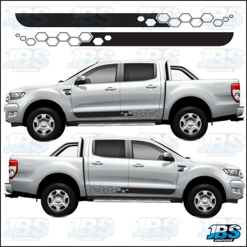 Ford Ranger F-150 Hexagon Side Stripes SET 09