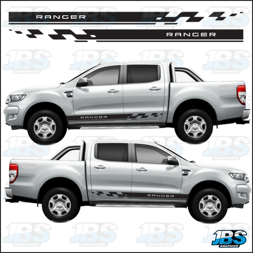 Ford Ranger F-150 Chequered Side Stripes SET 10