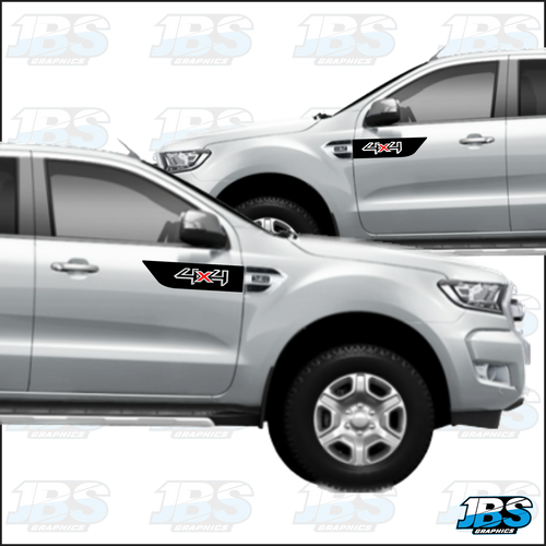 Ford Ranger 4 x 4 Door Graphics Set 02