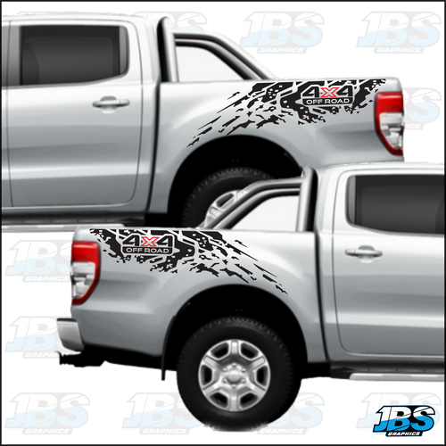 Ford Ranger F-150 4X4 OFFROAD Mud Splatter Graphics 12