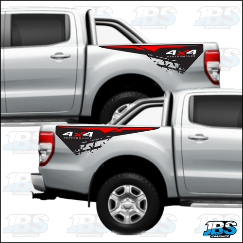 Ford Ranger F-150 4X4 PERFORMANCE Bed Graphics 13