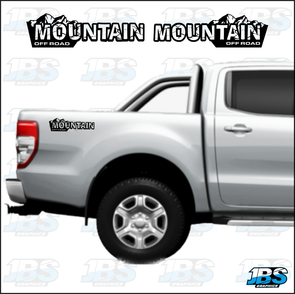 Ford Ranger 4X4 Mountain OFFROAD Decals (x2)