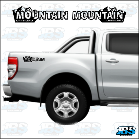 Ford Ranger 4X4 Mountain OFFROAD Decals (x2)