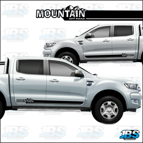 Ford Ranger 4 x 4 Mountain OFF ROAD Side Graphics 03