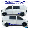 VW Volkswagen T5 or T6  Chequered Stripes Graphics SET 23