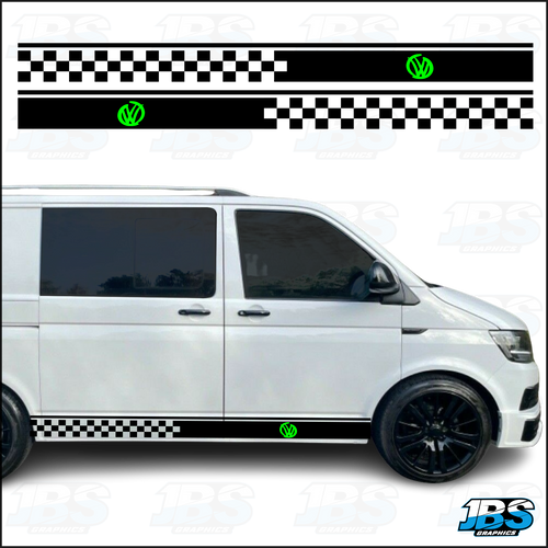 VW Volkswagen T5 T6 Chequered Stripes SET 29