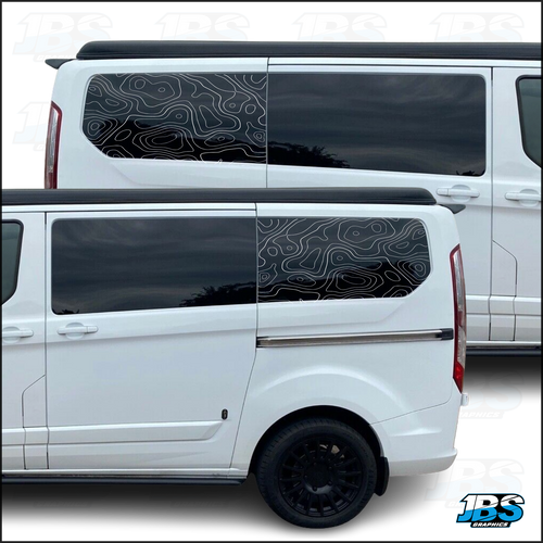 Ford Transit Custom Topographic Rear Quarters Graphics SET 21