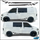 VW Volkswagen T5 or T6 Chequered Flag Stripes Graphics SET 21