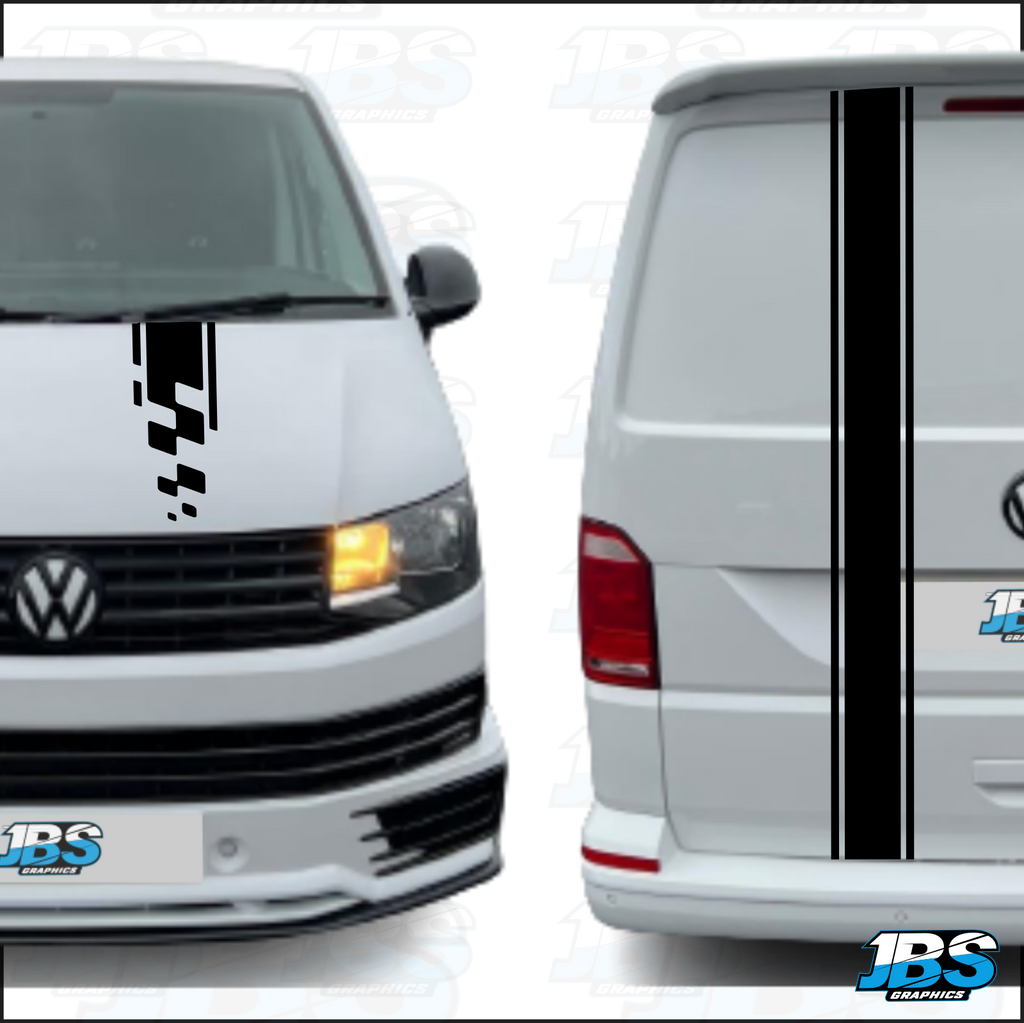 VW Volkswagen T5 T6 CHEQ Bonnet & Rear Door SET 28