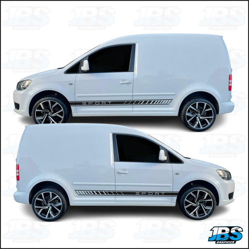 VW Volkswagon Caddy Sport Side Stripes #15