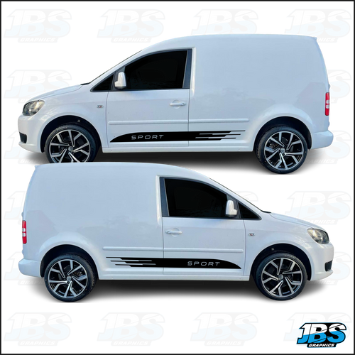 VW Volkswagon Caddy Sport Side Stripes #2