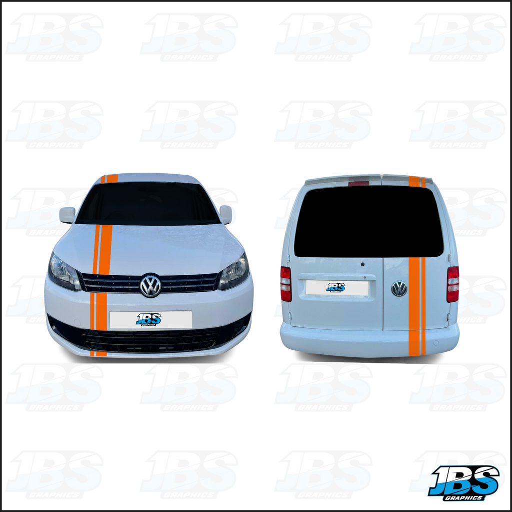 VW Volkswagon Caddy Bonnet & Rear Stripes #7