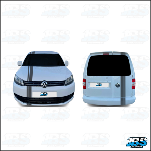 VW Volkswagon Caddy Bonnet & Rear Stripes #7