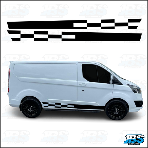 Ford Transit Custom Chequered Side Stripes 08