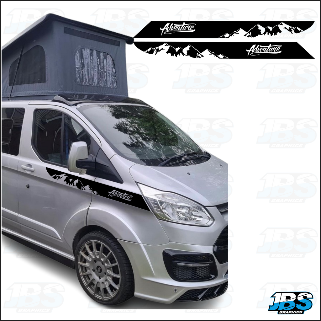 Ford Transit Custom ADVENTURE Mountain Wing Stripes Decals 10