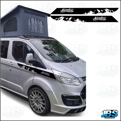 Ford Transit Custom ADVENTURE Mountain Wing Stripes Decals 10