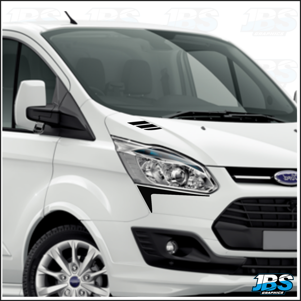 Ford Transit Custom Pre-facelift Bonnet Decals Set