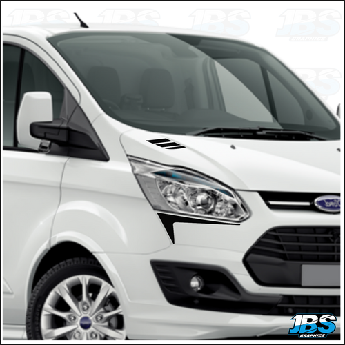 Ford Transit Custom Pre-facelift Bonnet Decals Set