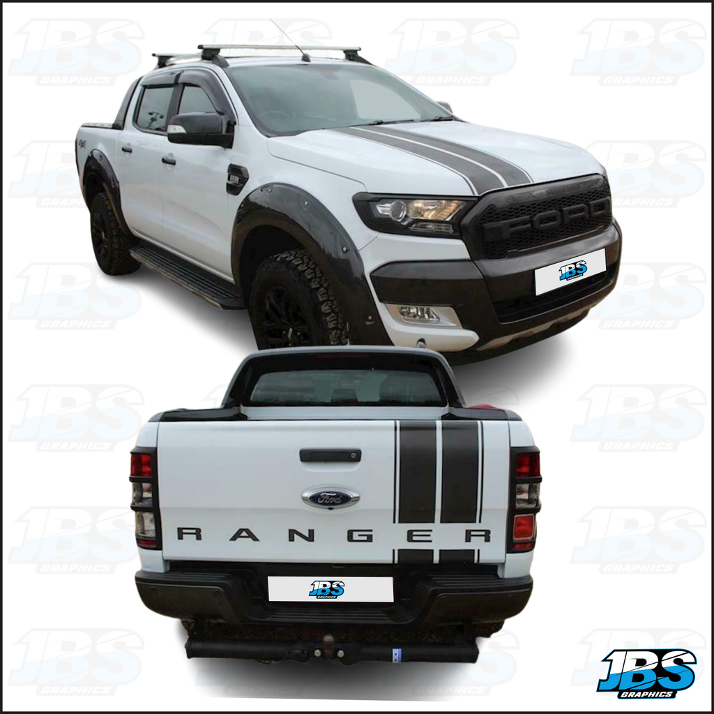 Ford Ranger 4 x 4 Bonnet & Rear Twin Stripes Kit