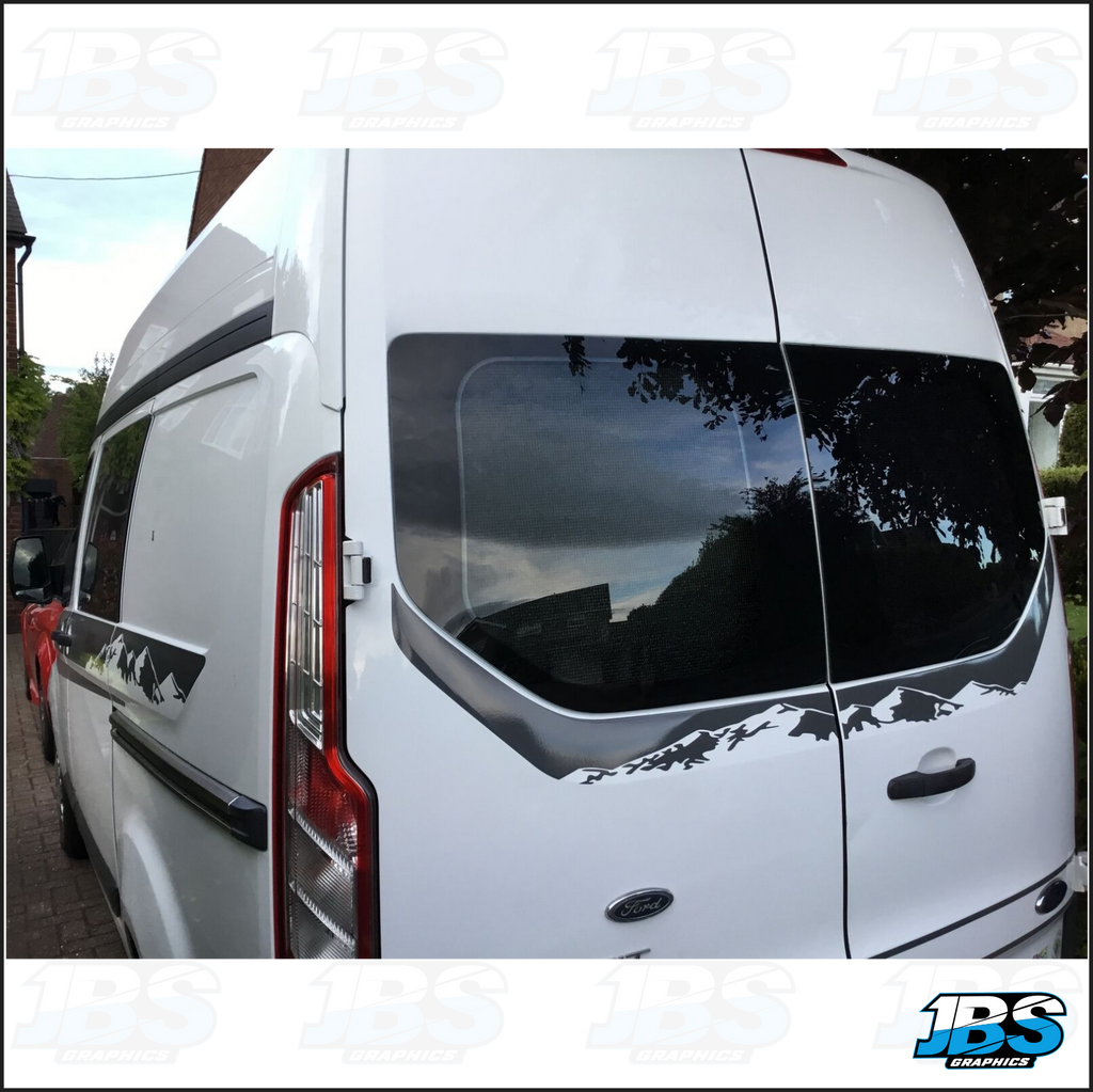 Ford Transit Custom Mountain Camper Rear Door Horns