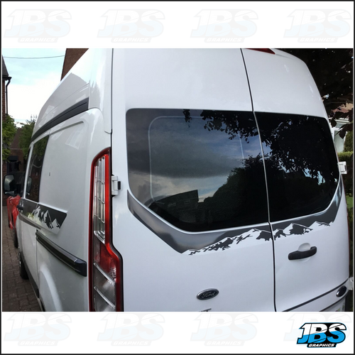 Ford Transit Custom Mountain Camper Rear Door Horns