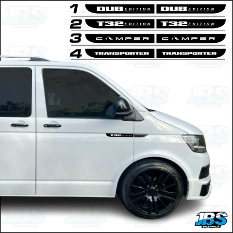 VOLKSWAGEN VW T4/t5 EVO Stickers Side Stripes Complete Set Decals Volkswagen Ford Transit Doblo Truck Ducato Fiat Van - Foto 3