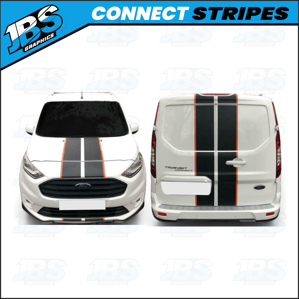Ford Transit Connect Bonnet & Rear Door Stripes