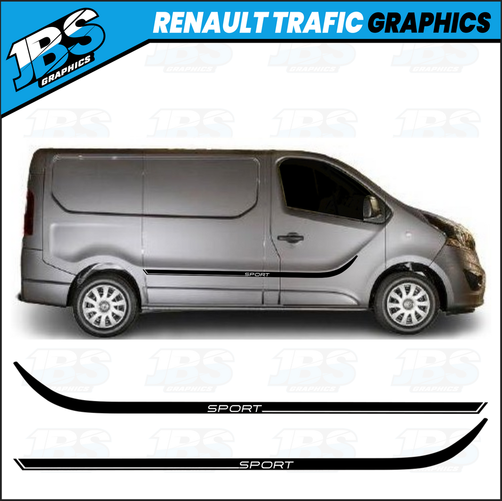 Renault Trafic Sport Side Graphics Stripes 01