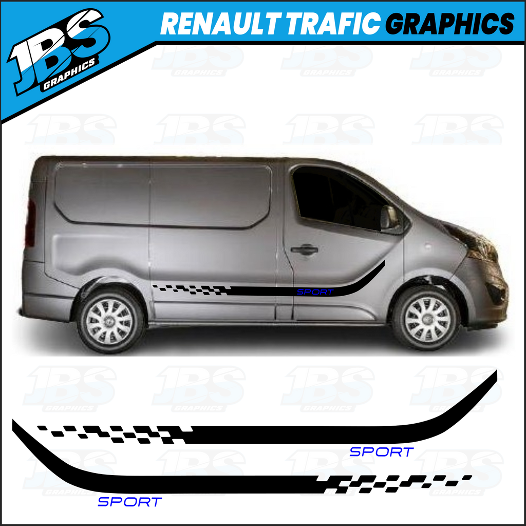 Renault Trafic Sport Side Graphics Stripes 03