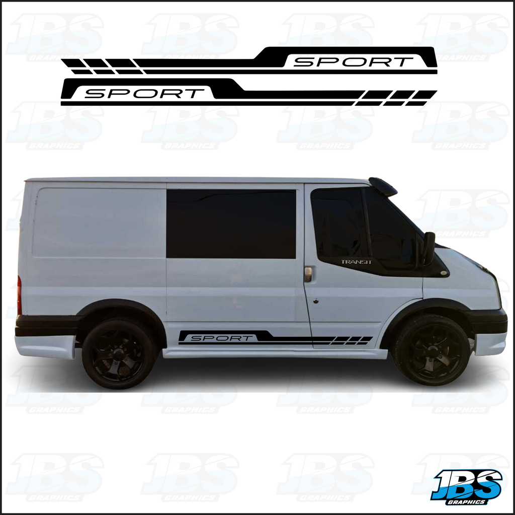 Ford Transit MK6/MK7 SWB SPORT Van Side Stripes 09