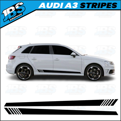 Audi A3 Sport Side Stripes Decals 03