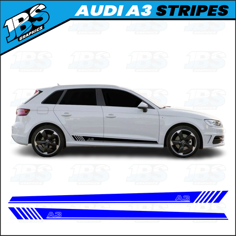 Audi A3 Sport Side Stripes Decals 04
