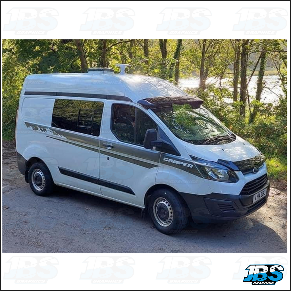 Ford Transit Custom Camper Mountains Side Graphics KIT 12