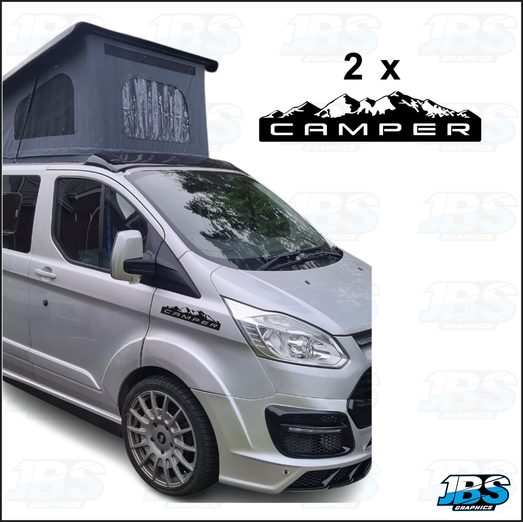 Ford Transit Custom CAMPER Wing Decals x 2