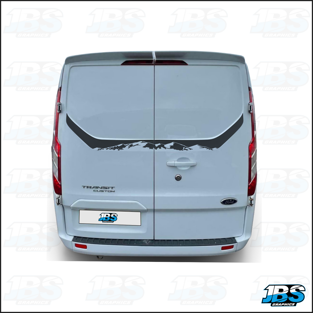 Ford Transit Custom Mountain Camper Rear Door Horns